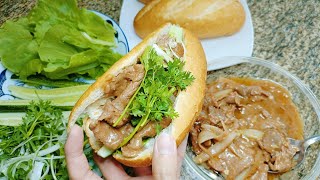 Cách Nấu Bánh Mì Bò Với Thịt Bò Ướp Ngon