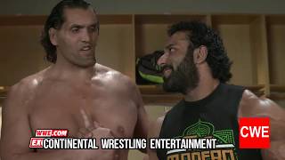 Cwe मच जतन क बद Jinder Mahal और The Great Khali दखय कय बत करत ह