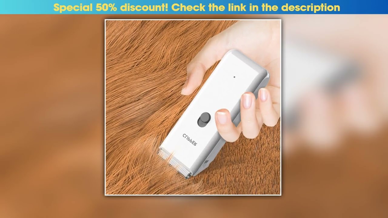 Cordless Dog Clipper Rechargeable Pet Hair Trimmer Low Noise Professional Cat Puppy Grooming