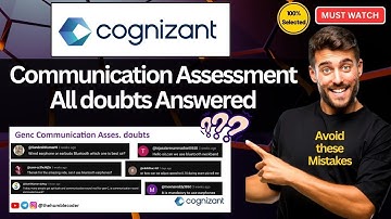 🔥Most Common doubts about Cognizant Communication Assessment Test | Cognizant Test Prepration 2025