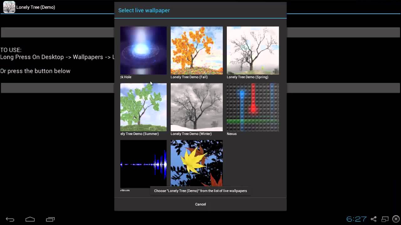 Lonely Tree A Seasonal Live Wallpaper For Android