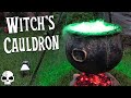 DIY Halloween Props - Bubbling Witch's Cauldron with Glowing Coals