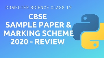 Computer Science | CBSE Sample Paper & Marking Scheme 2020 | Review | Class 12 - Hindi