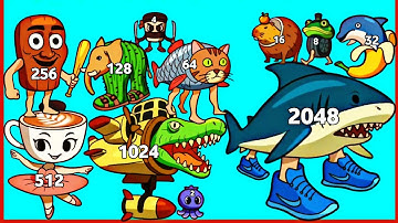 BRAINROT: MERGE FELLAS - ASMR Gameplay Animal Evolution, LevelUp italian Brainrot Suika Game 2048 03