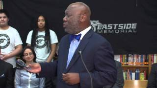TEA Commissioner Visits Eastside Memorial High School recognizing the improved academic performance