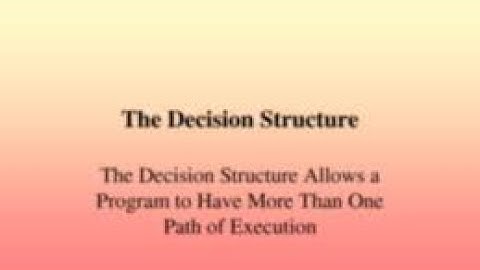 Introduction to Decision structure in visual basic