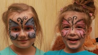 аквагрим рисунки на лице для начинающих бабочка faceart butterfly лицо ребенка(Как разукрасить лицо ребенка? В этом видео вы увидите простой аквагрим для начинающих. Аквагрим - это рисунк..., 2016-07-07T19:11:24.000Z)