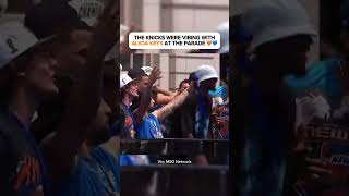 Knicks vibing with Alicia Keys at the parade #nba #basketball