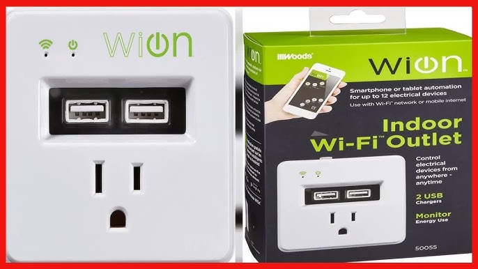 Woods WiOn Outdoor Wi-Fi 3-Outlet Plug-In Yard Stake (50053)