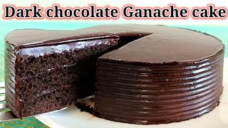 Dark Chocolate ganache cake recipe | How to make chocolate cake | easy cooking with das