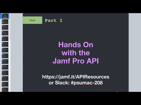 Hands on with the Jamf Pro API Part 1