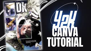 Y2K Poster Design Tutorial ✨ Canva Tutorial For Beginners  | DK SEVENTEEN (Kpop  Fan Poster) screenshot 4