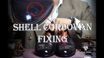[ASMR] Damage Alden Shell Cordovan Repairing (Deep Scratch)