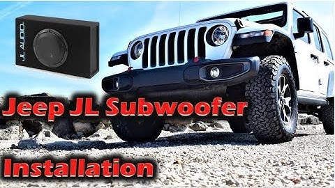JEEP JL SUBWOOFER INSTALLATION JL AUDIO ACS112LG-TW1  12" powered subwoofer