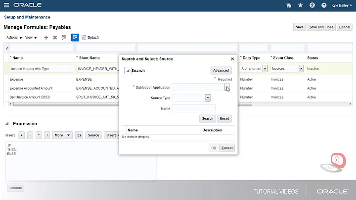 Subledger Accounting | Creating a User-Defined Formula (R12 On-Premise)