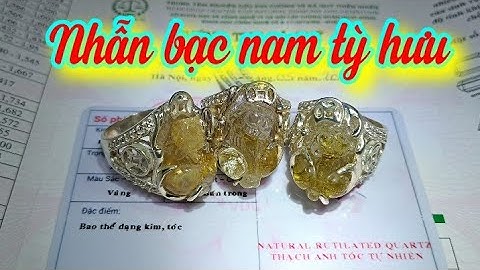 Tỳ hưu đá thạch anh tóc vàng rất đẹp 😍 868k 1.268k 1 chiếc nhẫn bạc nam có giấy kiểm định kèm theo