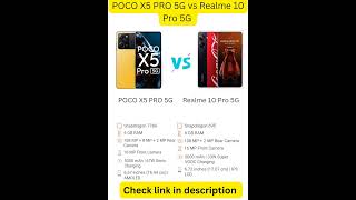 Poco X5 PRO 5G Vs Realme 10 Pro 5G #shorts