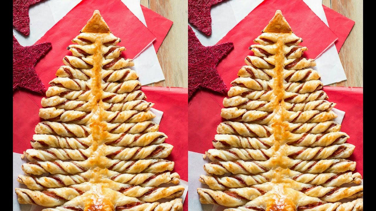 Albero Di Natale Con Pasta Sfoglia.Albero Di Natale Di Pasta Sfoglia Christmas Tree Of Puff Pastry Youtube