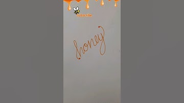 Honey cursive writing #shorts #art #cursive #lettering #calligraphy #honey