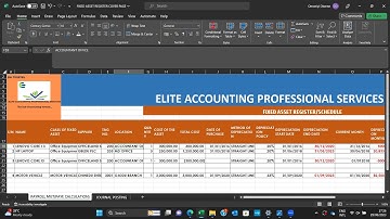 FIXED ASSET REGISTER/SCHEDULE