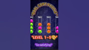 Ball Sort Puzzle - Levels 1 to 5 | So Satisfying Color Sorting! 🎨🧩 #shorts