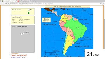 [29s] Sheppard Software - South & Central American Geography (National Level 2) Speedrun