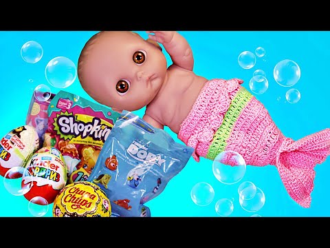 Куклы Пупсики Беби Элайв и Русалка Открывают сюрпризы и игрушки. Дарят подарки. ЗырикиТВ