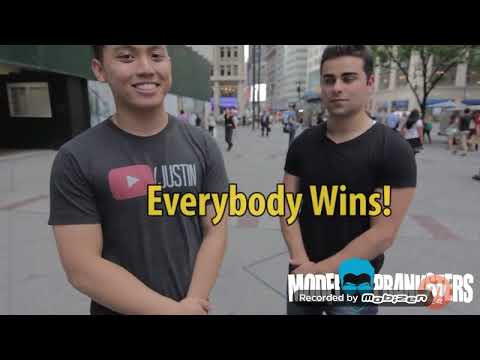 2 homeless people arm wrestle for money reaction
