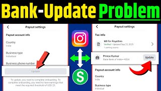 Instagram Payout Update Problem | Instagram Payout me Bank Account kaise Add Karen