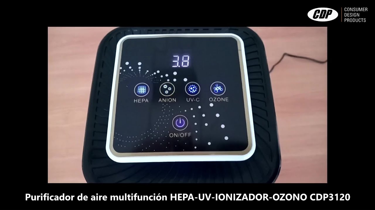 PURIFICADOR DE AIRE multifunción HEPA/UV/IONIZADOR/OZONO CDP3120