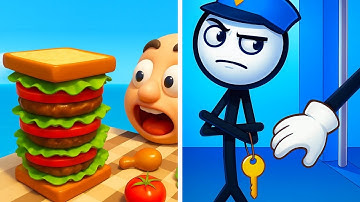 Sandwich Runner Vs  Thief Puzzle 😎👌🔥Walkthrough All New Max Update Mobile Tiktok Gameplay MZ8163
