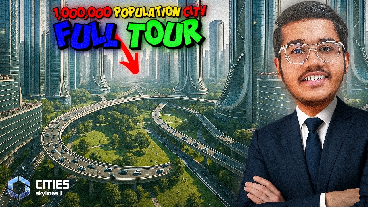 Full Tour of My 1,000,000 Population Megacity in Cities Skylines 2