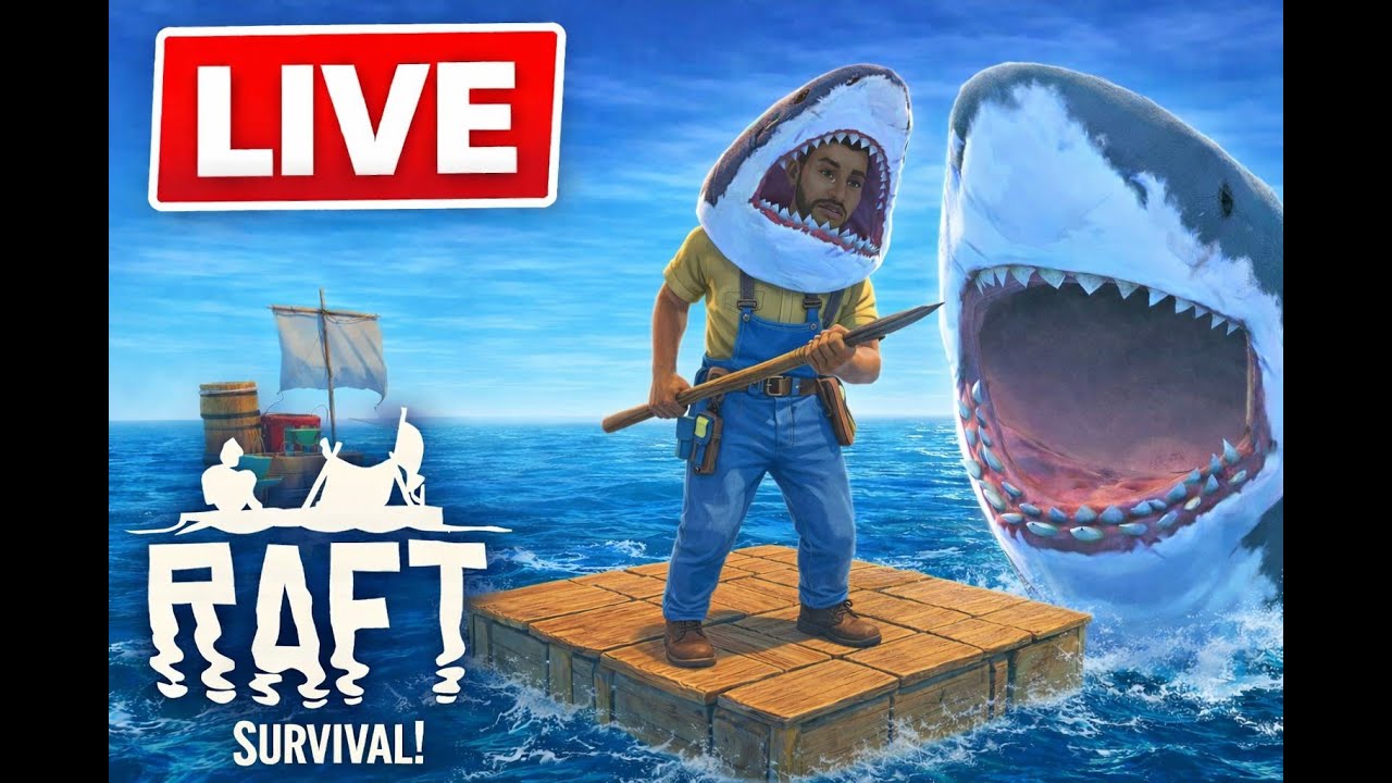 🔴 Dangerous Ocean Survival | Raft Livestream (part 3)