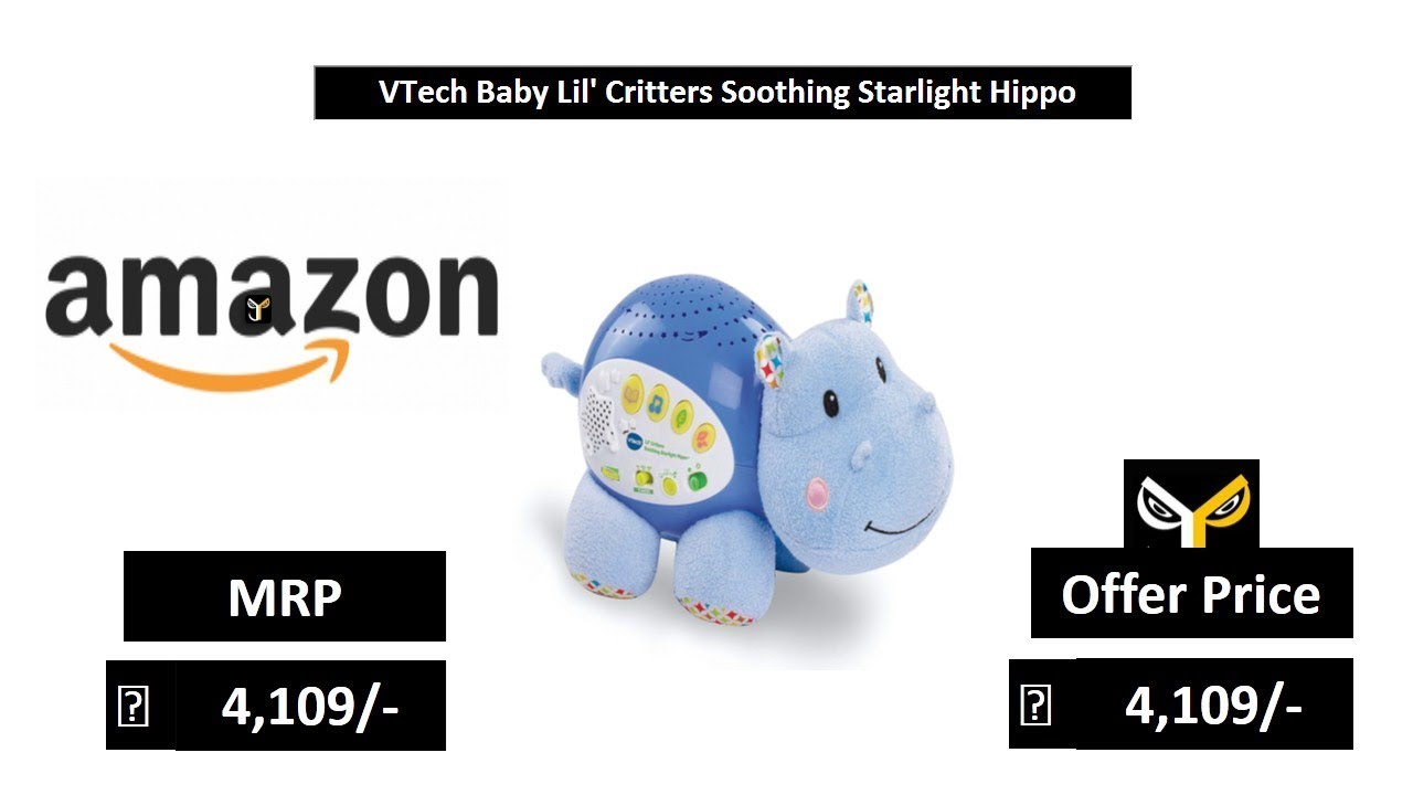 vtech baby lil critters soothing starlight hippo pink