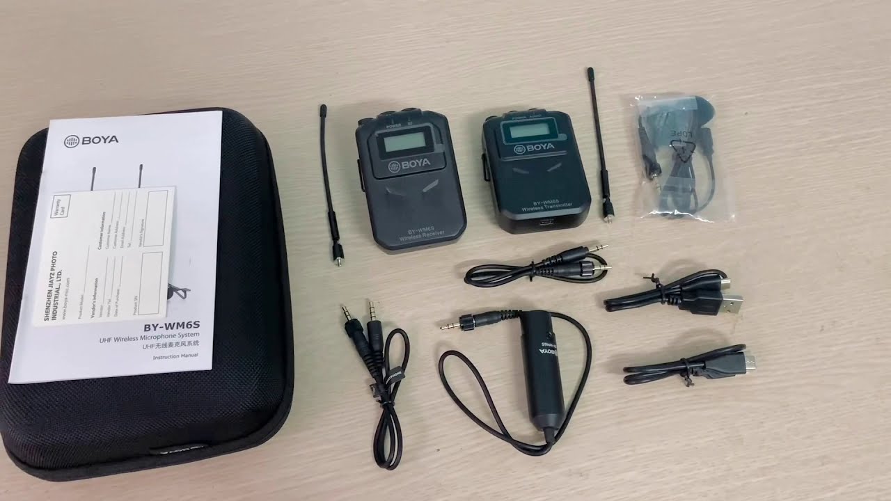 Boya BY-WM6S | Micro Không Dây Cho Camera, Máy Ảnh, Điện Thoại (unbox)