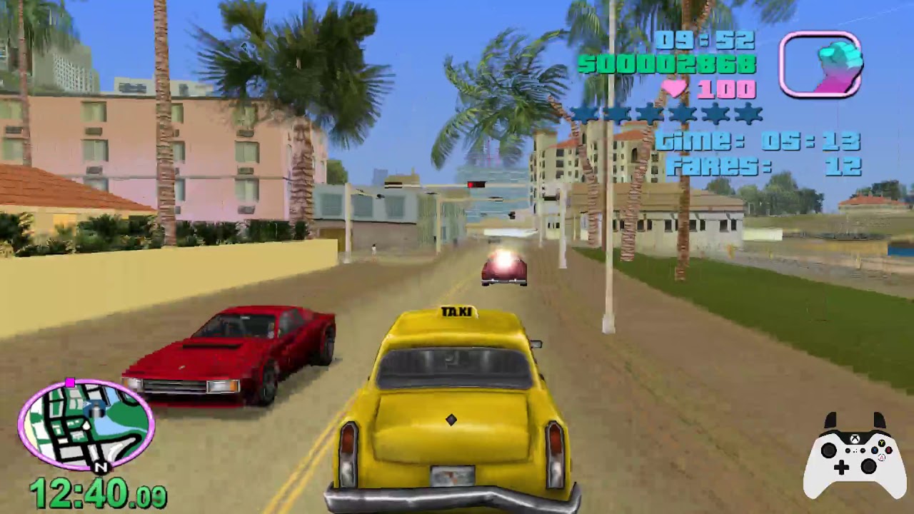GTA Vice City Taxi Mission Speedrun Fail YouTube 