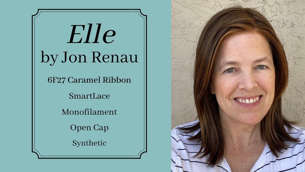 NEW Elle Jon Renau Lace Front Synthetic Wig - 6F27 Caramel Ribbon Color comparison of Jon Renau ALEXIS FS6/27/30 VS JULIANNE  main image 2