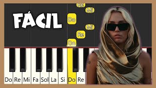 Miley Cyrus - Flowers - PIANO FÁCIL CON NOTAS - PIANO TUTORIAL