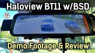 Haloview BT11 RV Rear View Display w/Dash Cam - Demo Footage &amp; Overall Review Compared to BT7/BT12