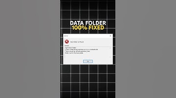 How to Fix DATA Folder Next to EXECUTABLE ERROR in Games!