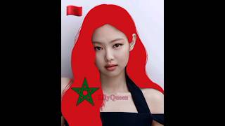 Morocco Flag Colours 🇲🇦 Hair On Jennie #blackpink #blackpinkedit #jennie #jenniekim #shorts screenshot 4