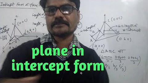 L-21| 3-d| plane in intercept form