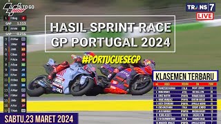 Hasil Motogp Hari ini~Hasil Sprint Race Gp Portugal 2024~Klasemen Motogp 2024~Jadwal Motogp 2024