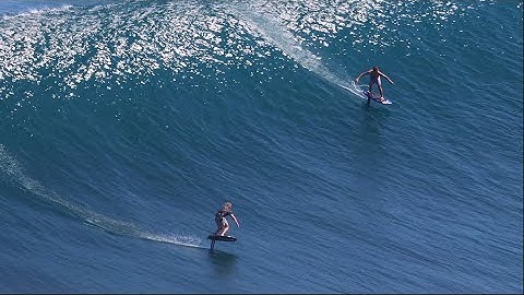 Foil Surfing the cliffs of Uluwatu, Bali before it