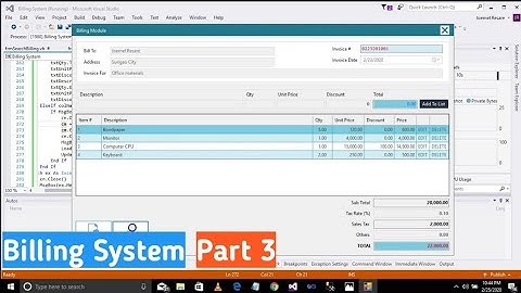 Billing System Part 3