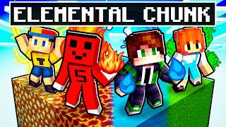 Samet &amp; Tuna &amp; @minegreen  Elemental Chunk’ta Hayatta Kalmak !!   Minecraft