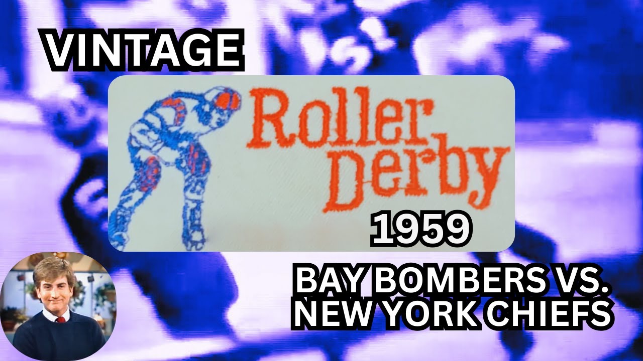 VINTAGE ROLLER DERBY, BOMBERS vs. CHIEFS ON TV ROM THE COW PALACE1959