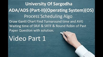 L-1.1: Process Scheduling Algorithms introduction UOS ADA/ADS Past Paper Question solution