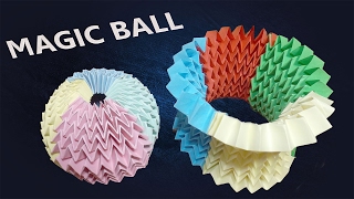 Origami Magic ball-tutorial- multi color method