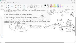 Word Problem on Angular and Linear Velocity